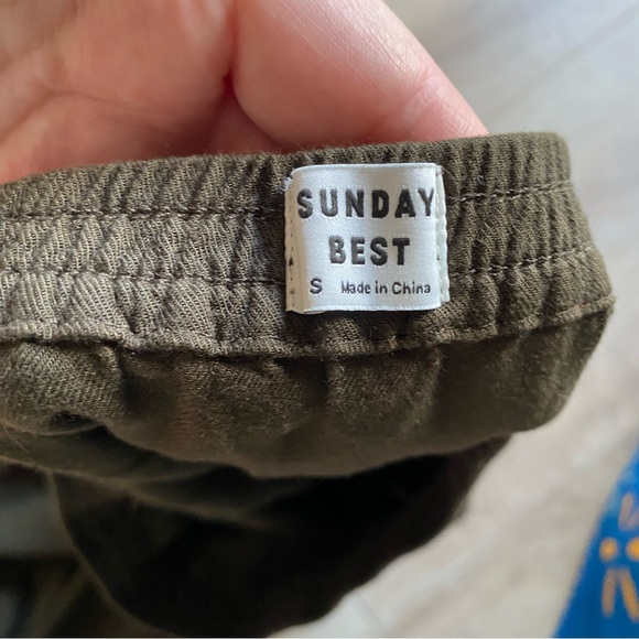 Aritzia Sunday Best Tabata jumpsuit strapless olive green small - Picture 7 of 9